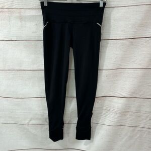 Women's black Athleta work out leggings tights size XSP
